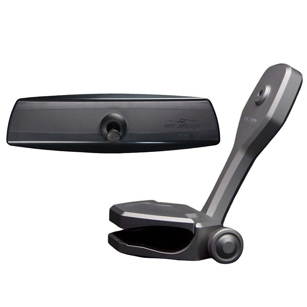 PTM Watersports Mirror/Bracket Kit w/VR-140 PRO Mirror & ZXR-320 (Titanium Grey) — marine mirrors