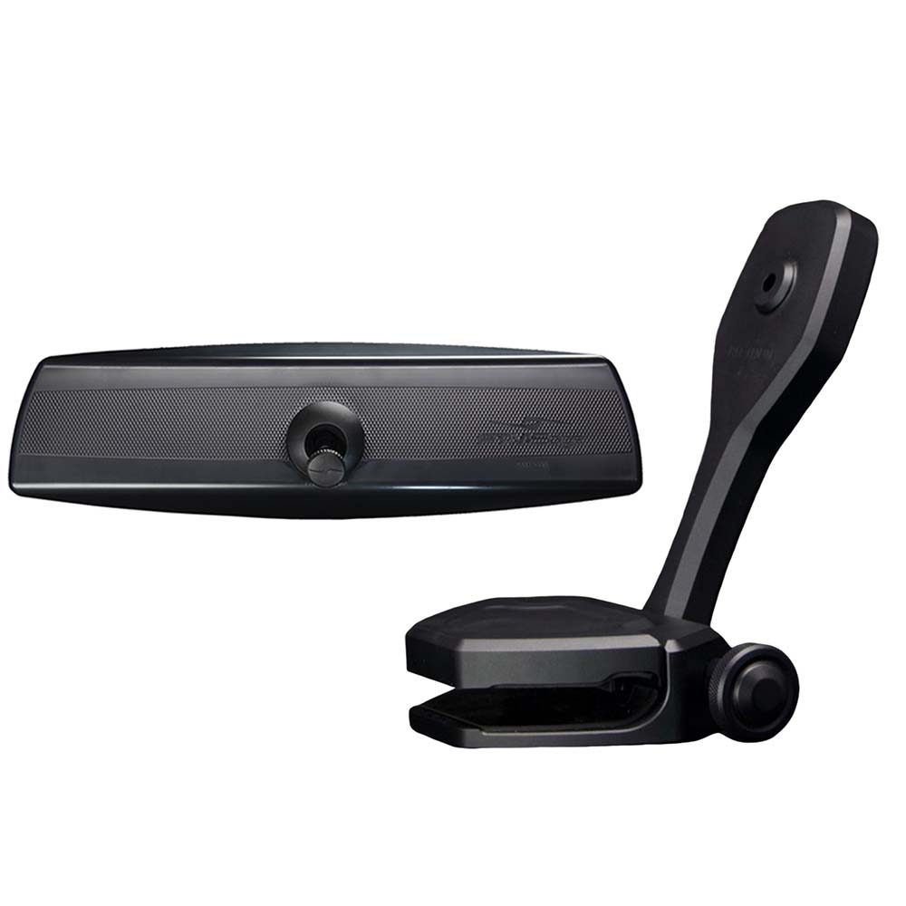 PTM Watersports Mirror/Bracket Kit w/VR-140 PRO Mirror & ZXR-360 (Black) — marine mirrors