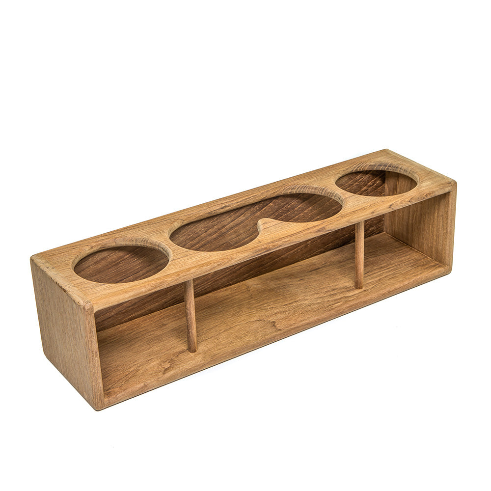 Whitecap Four Drink/Binocular Rack - Teak — marine teak