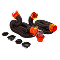 Camco RhinoFLEX 20' Sewer Hose Kit w/4 In 1 Elbow Caps — marine sanitation