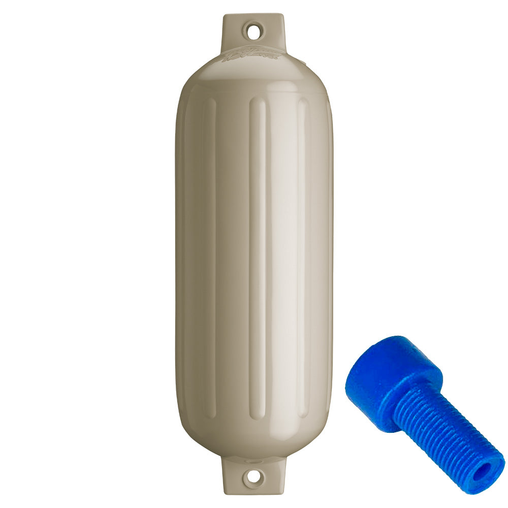 Polyform U.S. Polyform G-5 Twin Eye Fender 8.8" x 26.8" - Sand w/Adapter — marine fenders