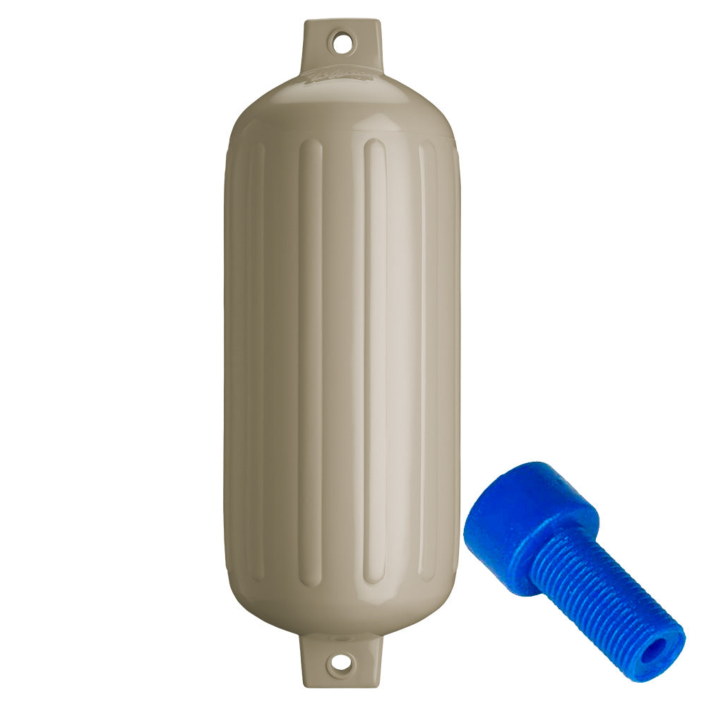 Polyform U.S. Polyform G-6 Twin Eye Fender 11" x 30" - Sand w/Adapter — marine fenders