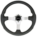 Uflex USA Uflex Nisida Steering Wheel 13.8" - Black Polyurethane Grip w/Black Aluminum Spokes — marine steering wheels
