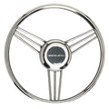 Uflex USA Uflex V27 13.8" Steering Wheel - Stainless Steel Grip & Spokes — marine steering wheels