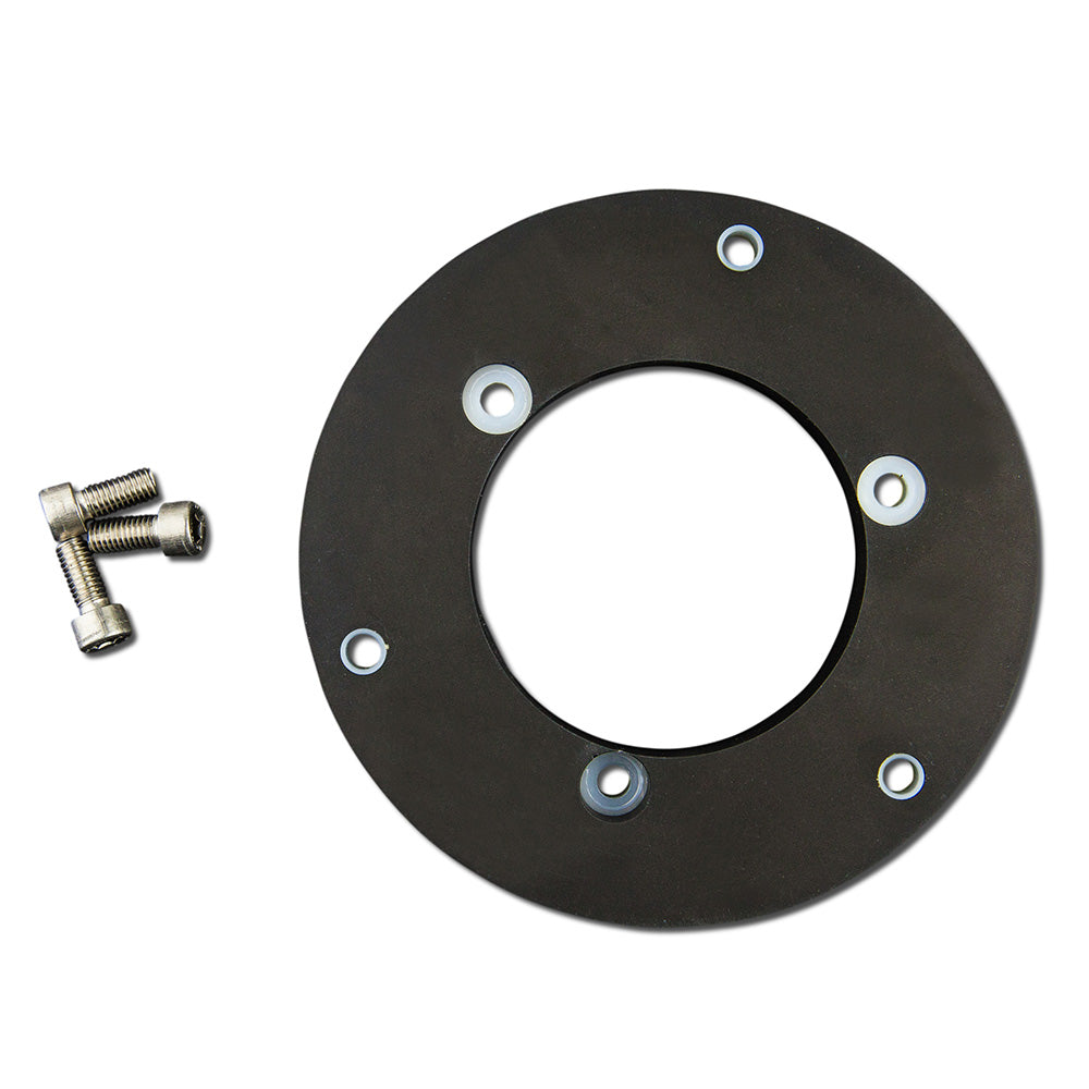 Lopolight Circular Baseplate f/Horizontal Mount Lights - Aluminum - Black — marine accessories
