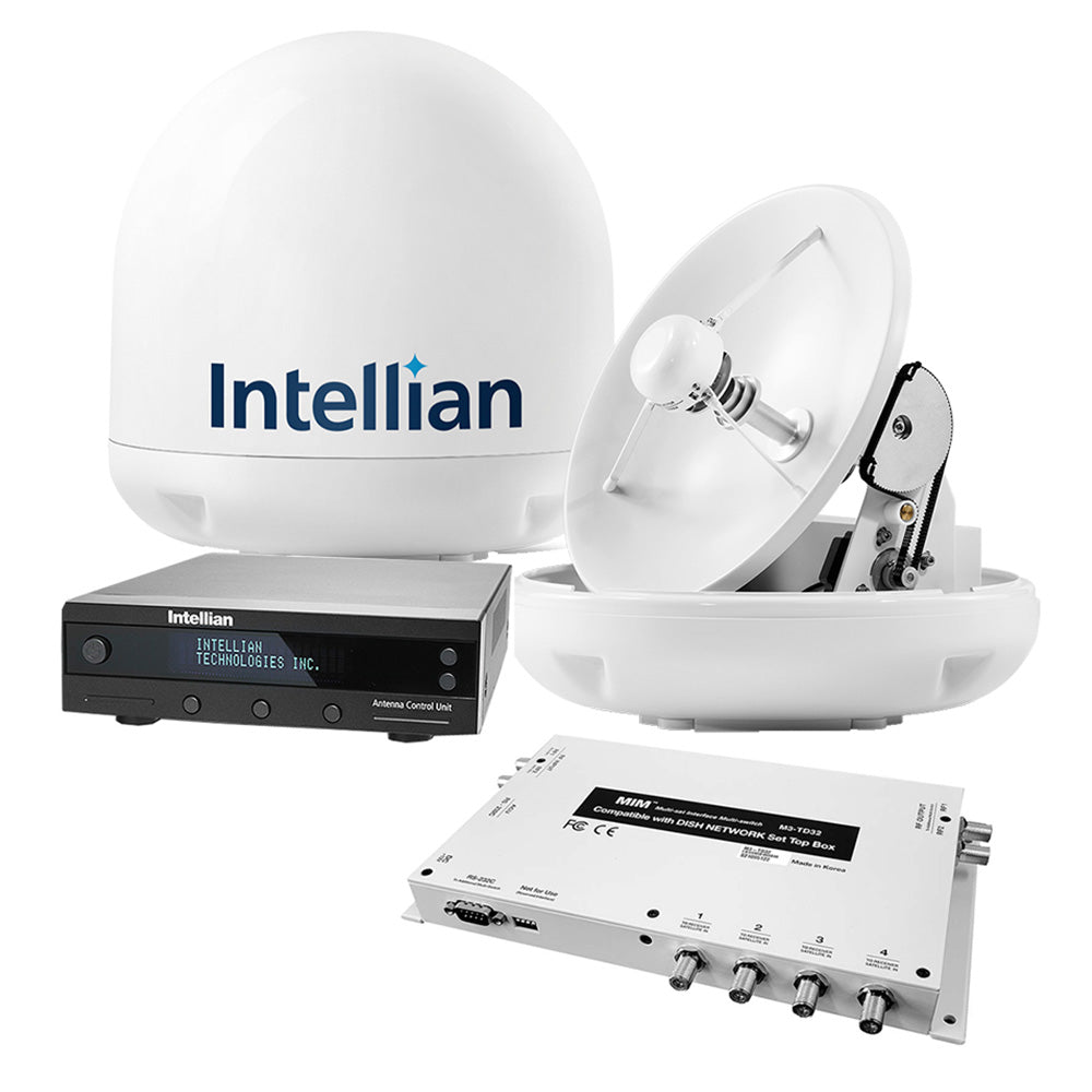 Intellian i3 US System w/DISH/Bell MIM-2 (w/3M RG6 Cable) & 15M RG6 Cable — marine satellite tv antennas