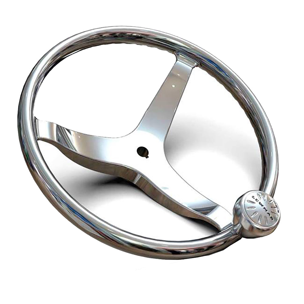 Lewmar 3 Spoke 13.5" Steering Wheel w/Power-Grip Knob — marine steering wheels