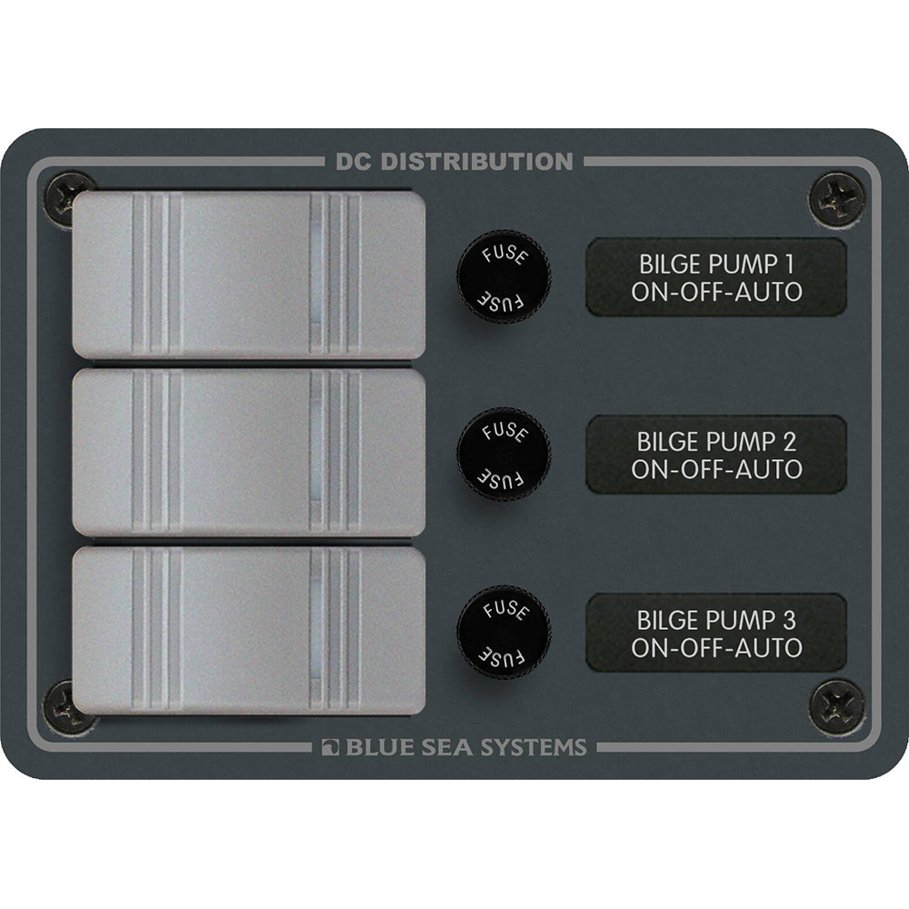 Blue Sea Systems Blue Sea 8665 Contura 3 Bilge Pump Control Panel — marine switches & accessories