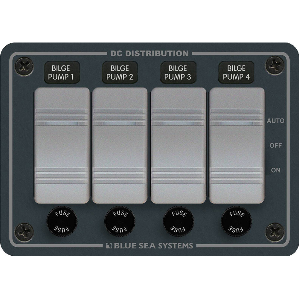 Blue Sea Systems Blue Sea 8666 Contura 4 Bilge Pump Control Panel — marine switches & accessories