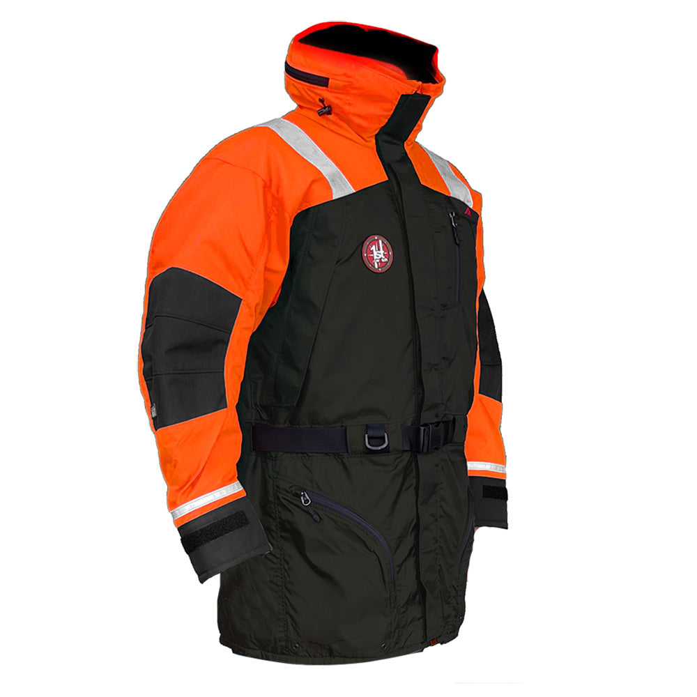 First Watch AC-1100 Flotation Coat - Hi-Vis Orange/Black - XL — marine flotation coats/pants