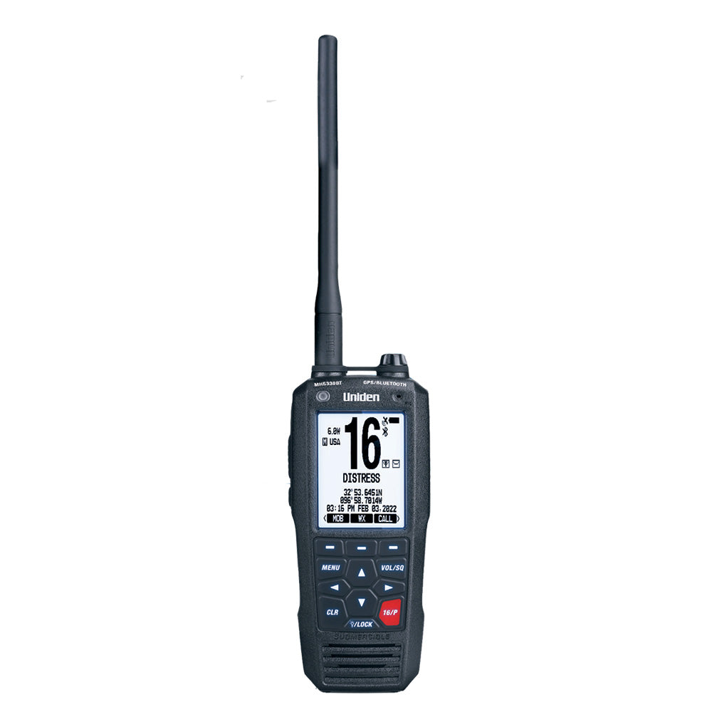 Uniden MHS338BT VHF Marine Radio w/GPS & Bluetooth — marine vhf - handheld