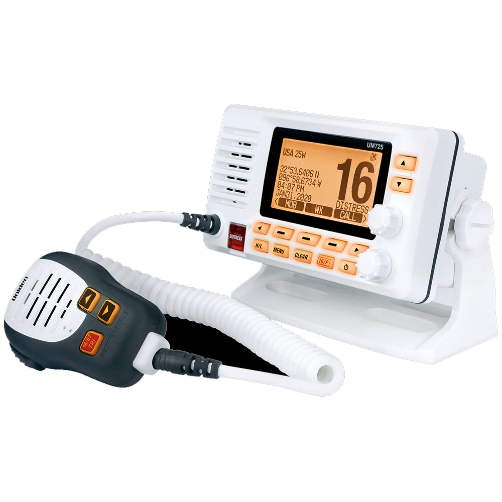 Uniden UM725 Fixed Mount Marine VHF Radio - White — marine vhf - fixed mount