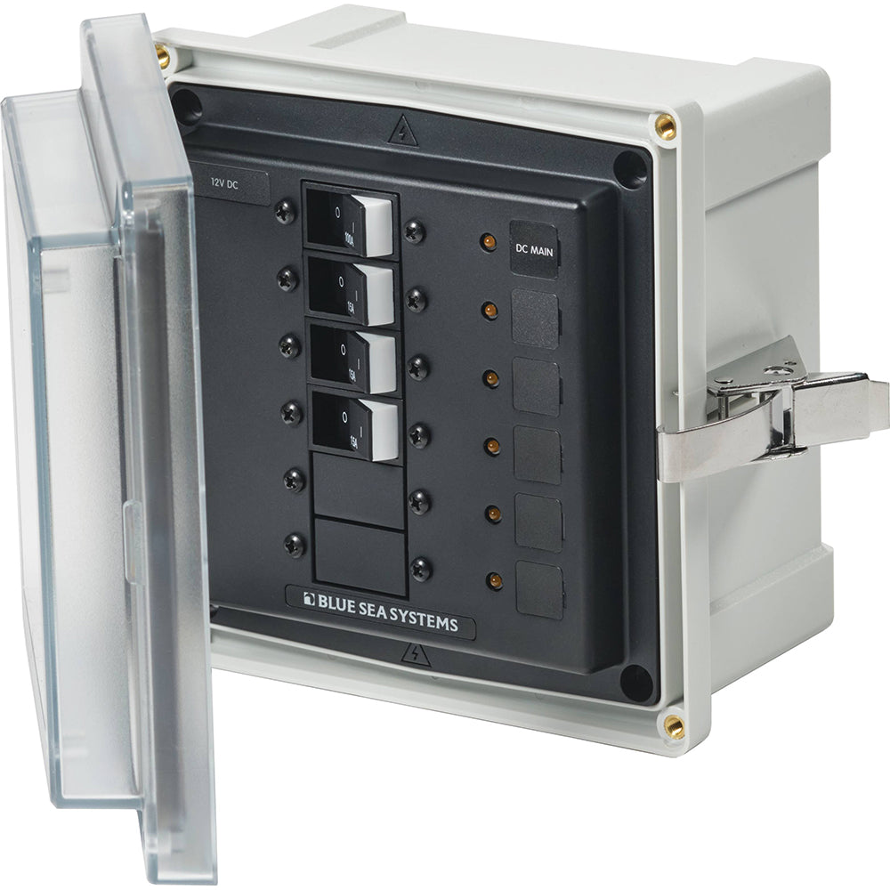 Blue Sea Systems Blue Sea 3133 - SMS Panel Enclosure w/Main & 3 Branch (12/24V) - 12/24V DC — marine electrical panels