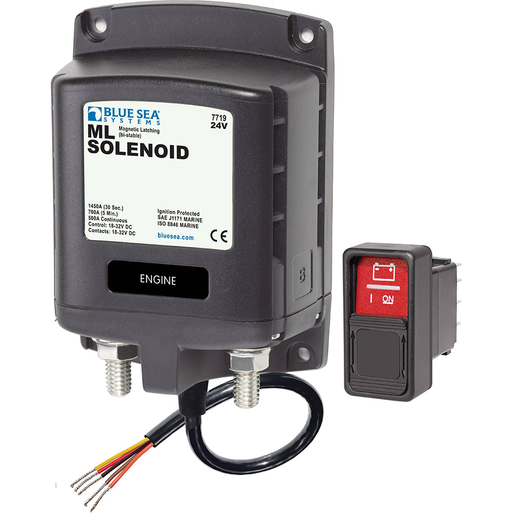 Blue Sea Systems Blue Sea 7719 - ML-Series Solenoid Switch - Stripped Wire - 24V — marine battery management