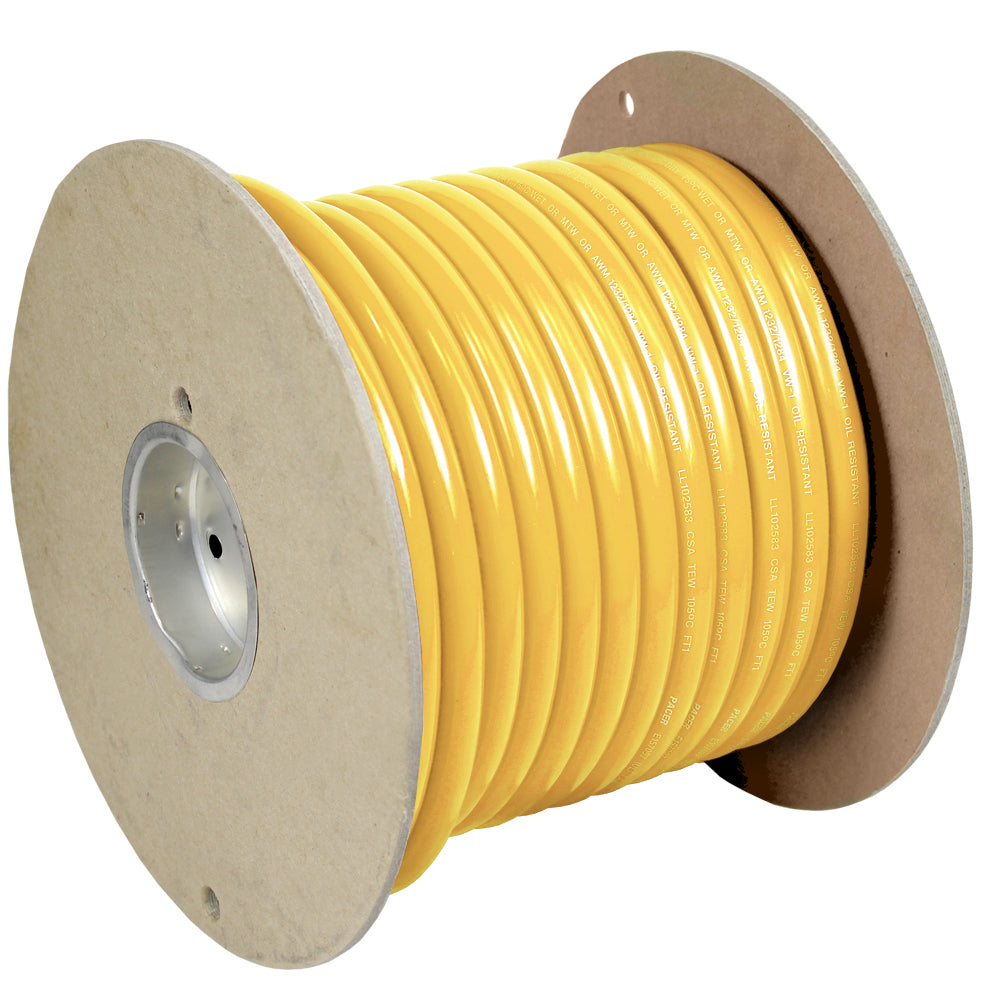 Pacer Yellow 4 AWG Battery Cable - 100' — marine wire