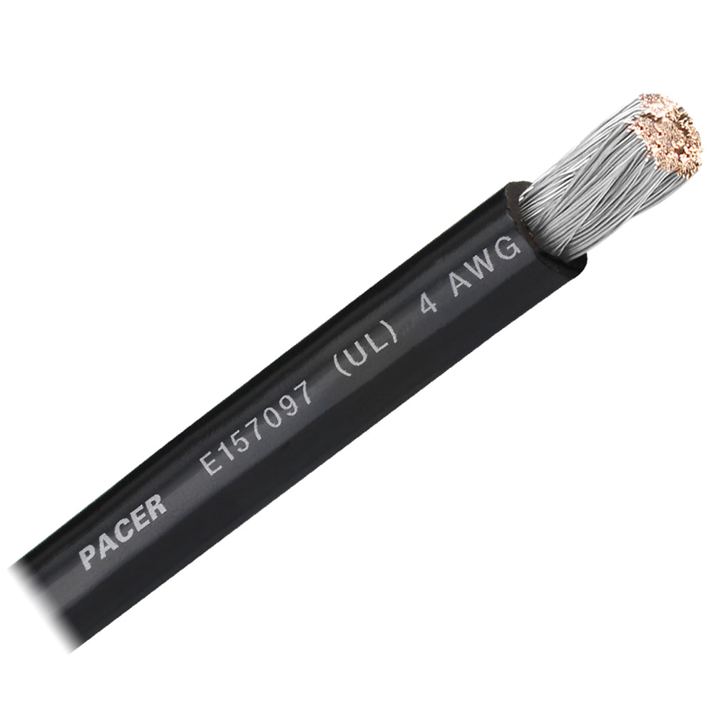 Pacer Black 4 AWG Battery Cable - Sold By The Foot — marine wire