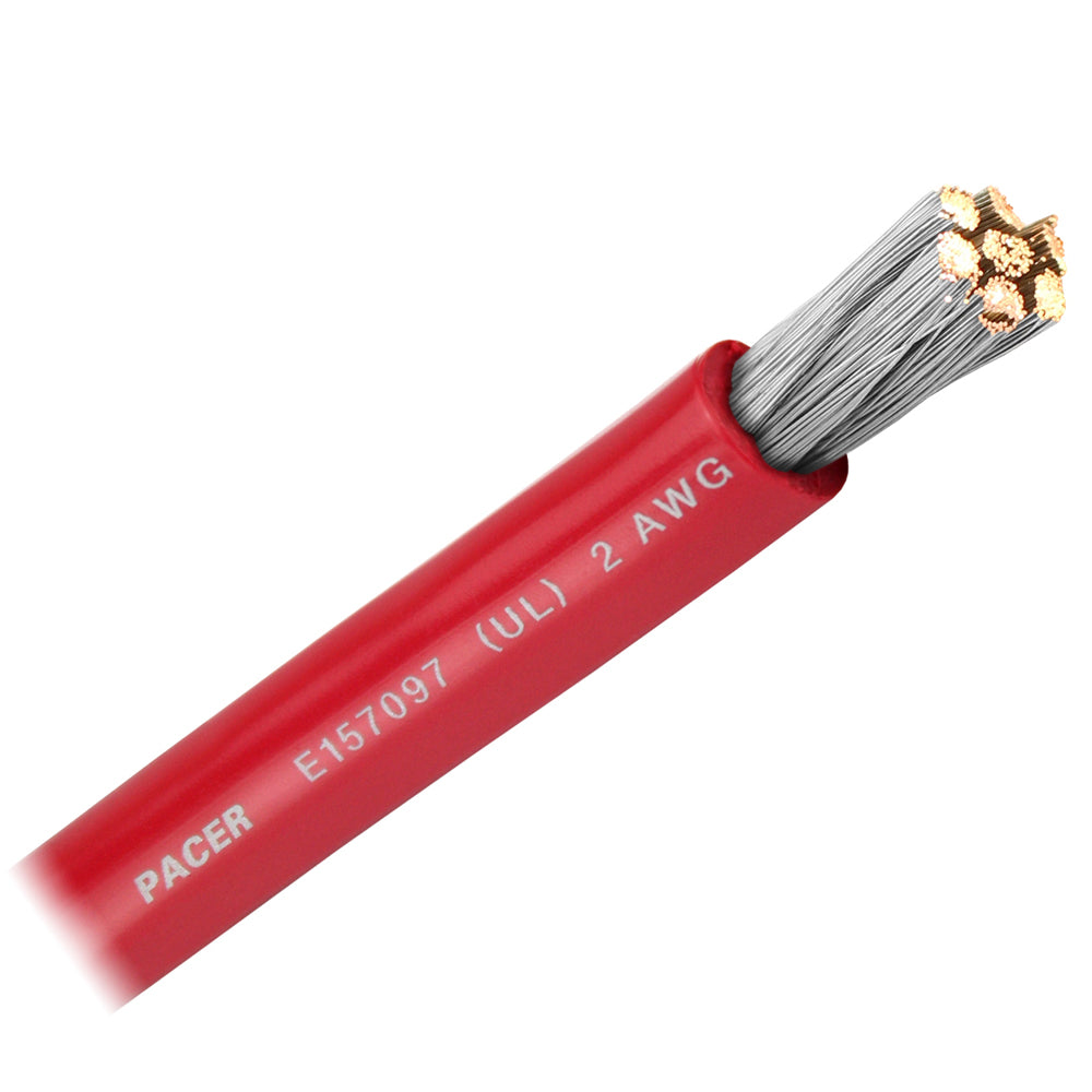 Pacer Red 2 AWG Battery Cable - Sold By The Foot — marine wire