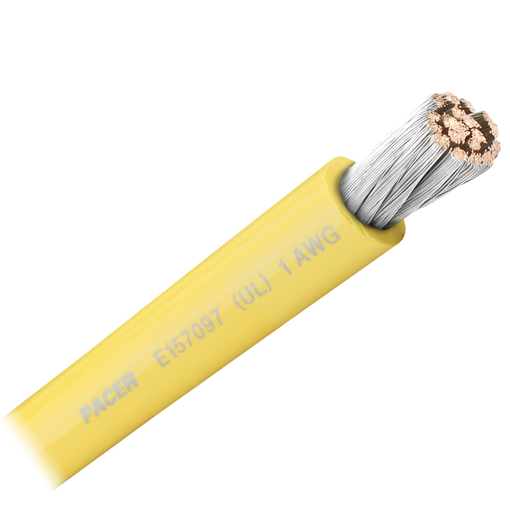 Pacer Yellow 1 AWG Battery Cable - Sold By The Foot — marine wire