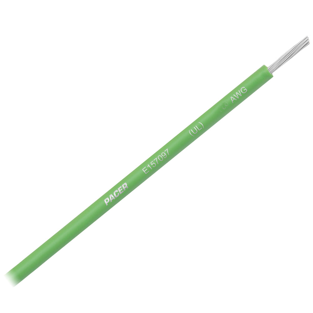 Pacer Light Green 16 AWG Primary Wire - 25' — marine wire