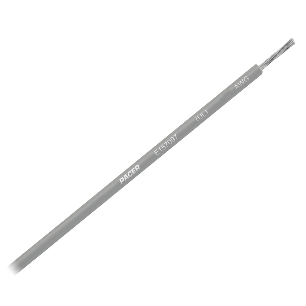 Pacer Grey 16 AWG Primary Wire - 25' — marine wire