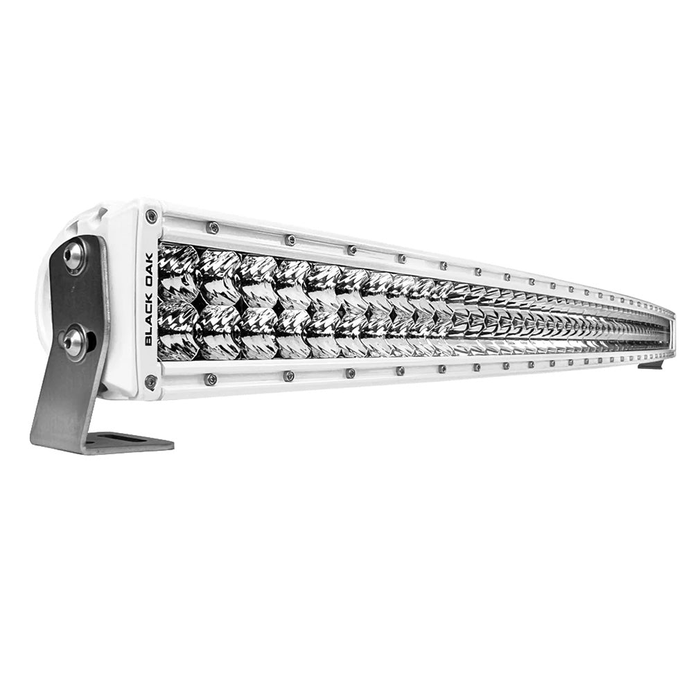 Black Oak LED Black Oak Pro Series 3.0 Curved Double Row 50" LED Light Bar - Combo Optics - White Housing — marine light bars