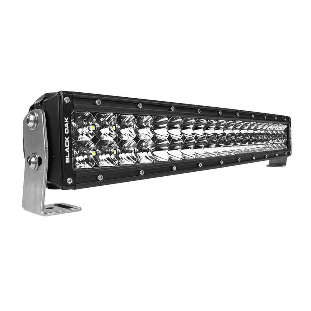 Black Oak LED Black Oak Pro Series 3.0 Curved Double Row 20" LED Light Bar - Combo Optics - Black Housing — marine light bars