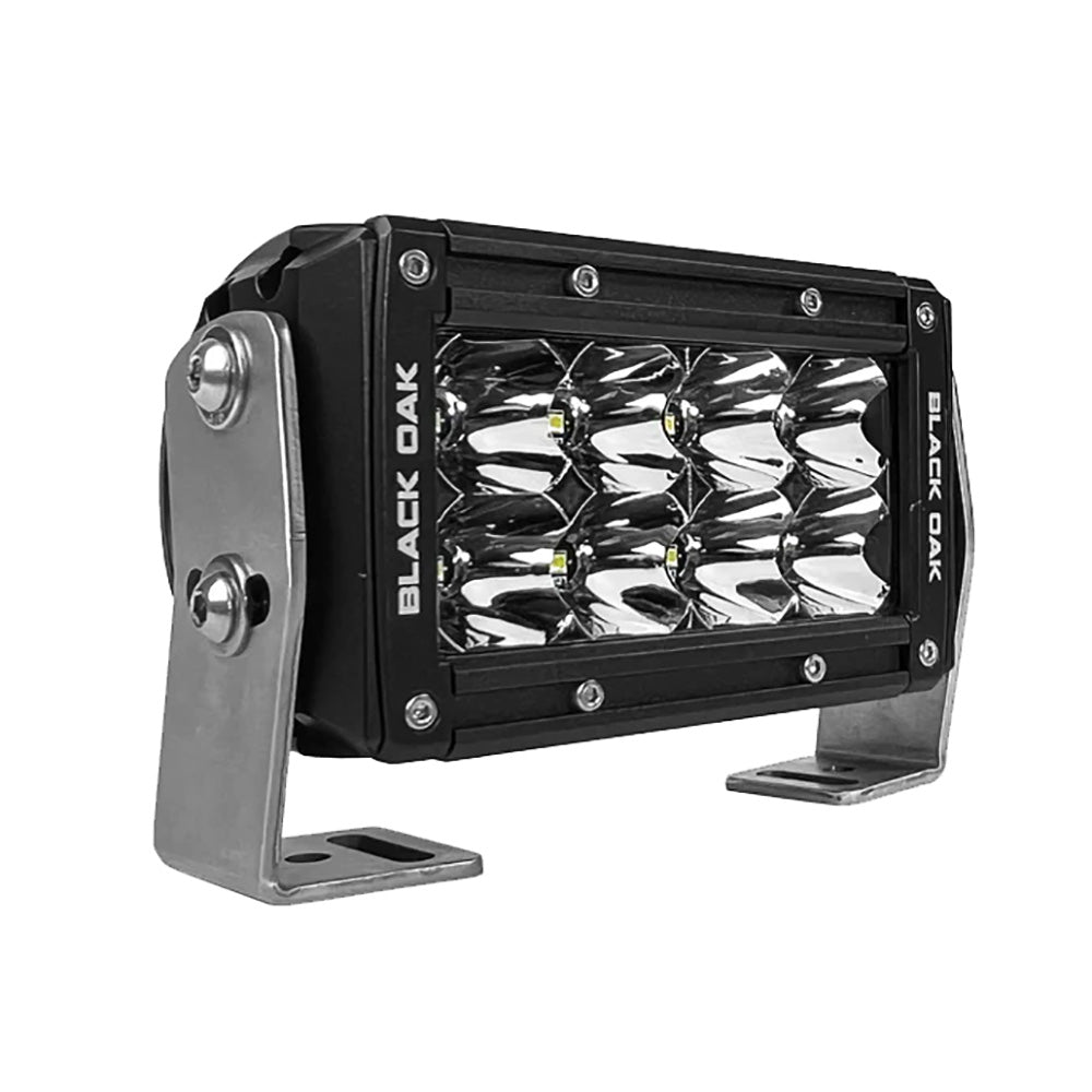Black Oak LED Black Oak Pro Series 3.0 Double Row 4" LED Light Bar - Spot Optics - Black Housing — marine light bars