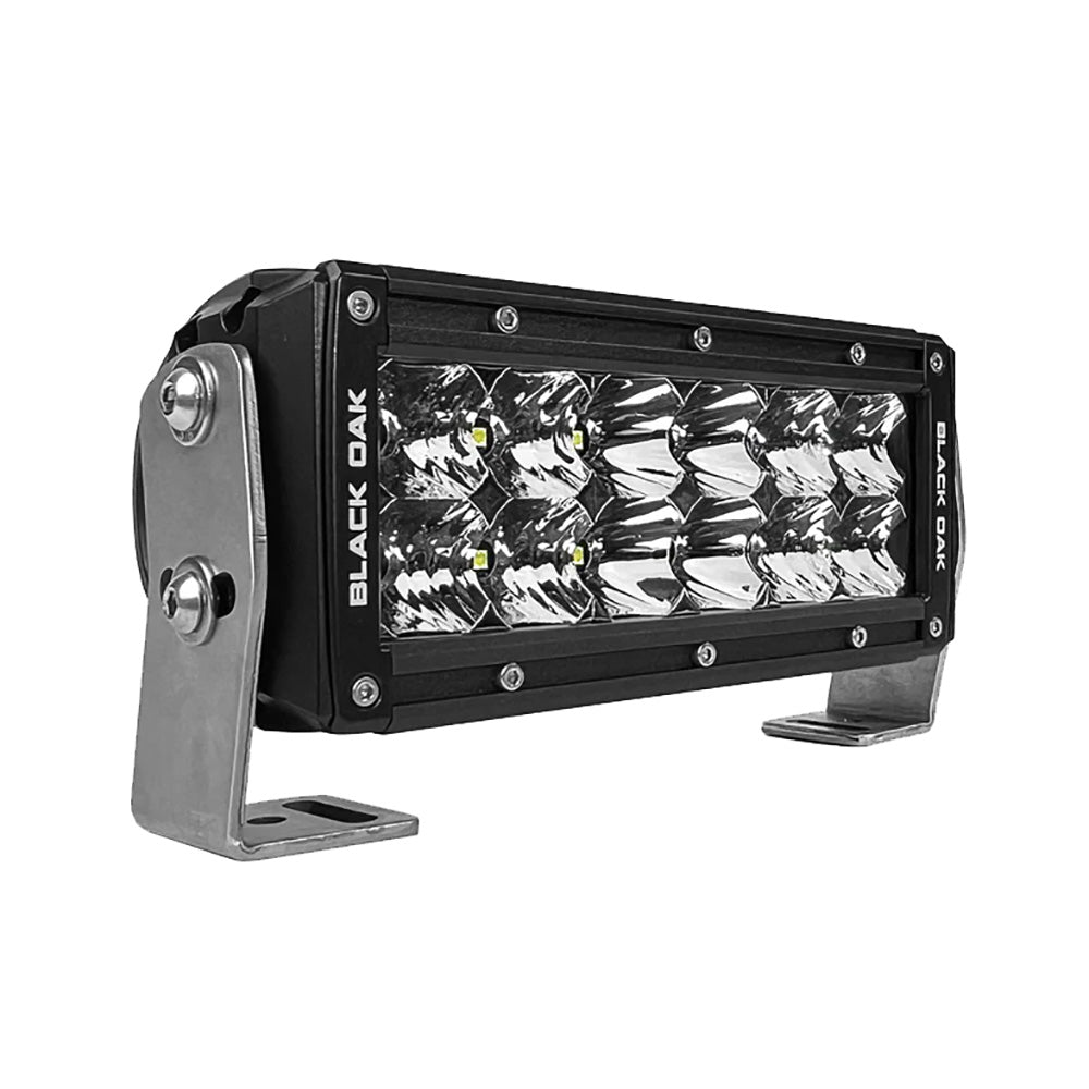 Black Oak LED Black Oak Pro Series 3.0 Double Row 6" LED Light Bar - Combo Optics - Black Housing — marine light bars
