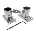 NavPod Stainless Steel Feet f/1.25″ Diameter AngleGuards or Stanchion Kits (Rectangular Base) w/Hardware — marine display mounts