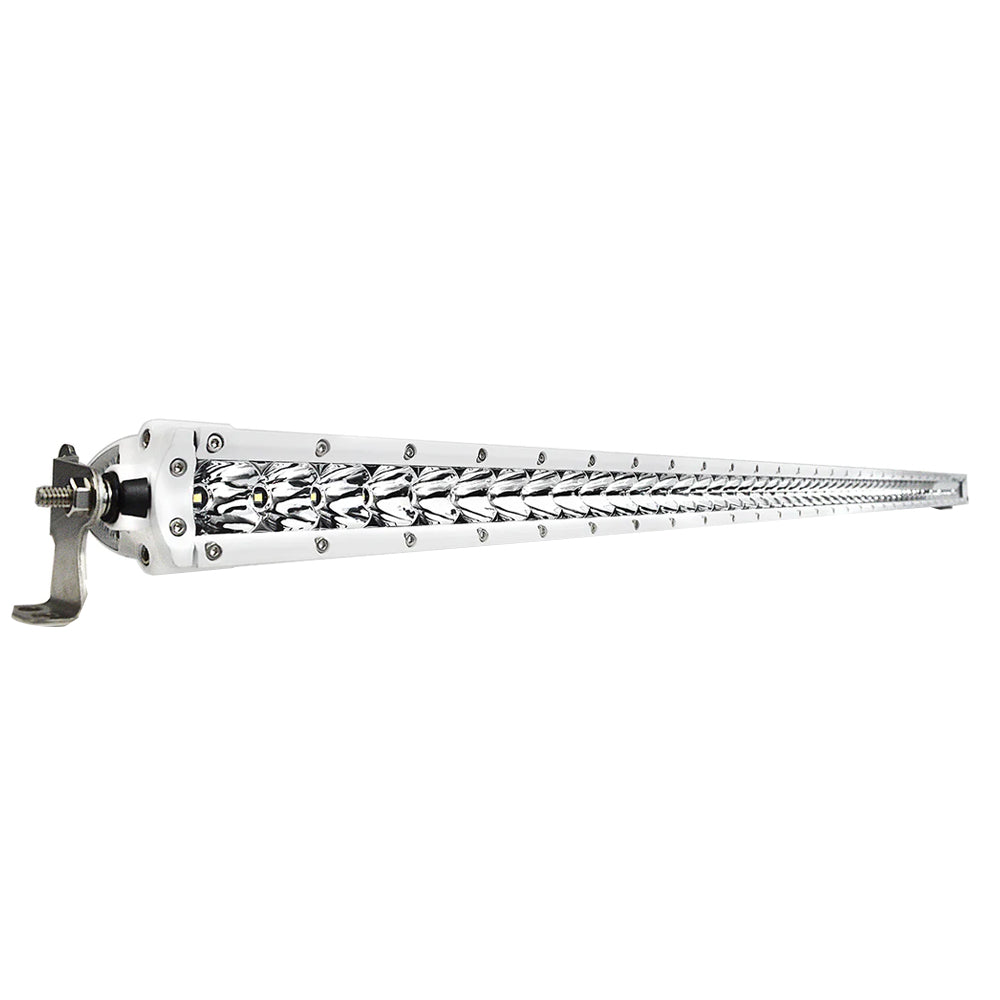 Black Oak LED Black Oak Pro Series 3.0 Single Row 50" LED Light Bar - Combo Optics - White Housing — marine light bars