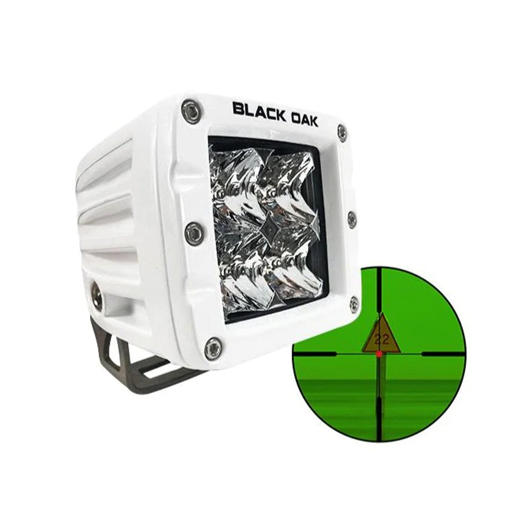 Black Oak LED Black Oak Pro Series 3.0 2" 850nm Infrared Marine Pod Light - Flood Optics - White Housing — marine pods & cubes