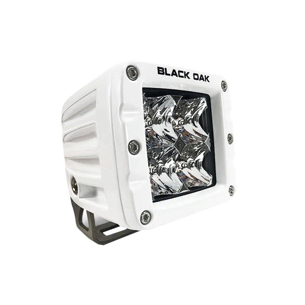Black Oak LED Black Oak 2" Marine LED Pod Light - Flood Optics - White Housing - Pro Series 3.0 — marine pods & cubes
