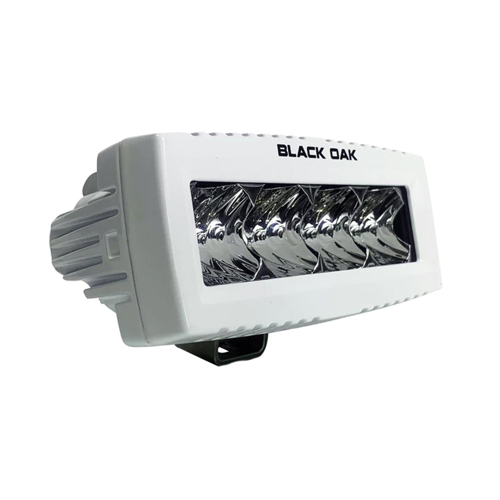 Black Oak LED Black Oak 4" Marine Spreader Light - Flood Optics - White Housing - Pro Series 3.0 — marine flood/spreader lights
