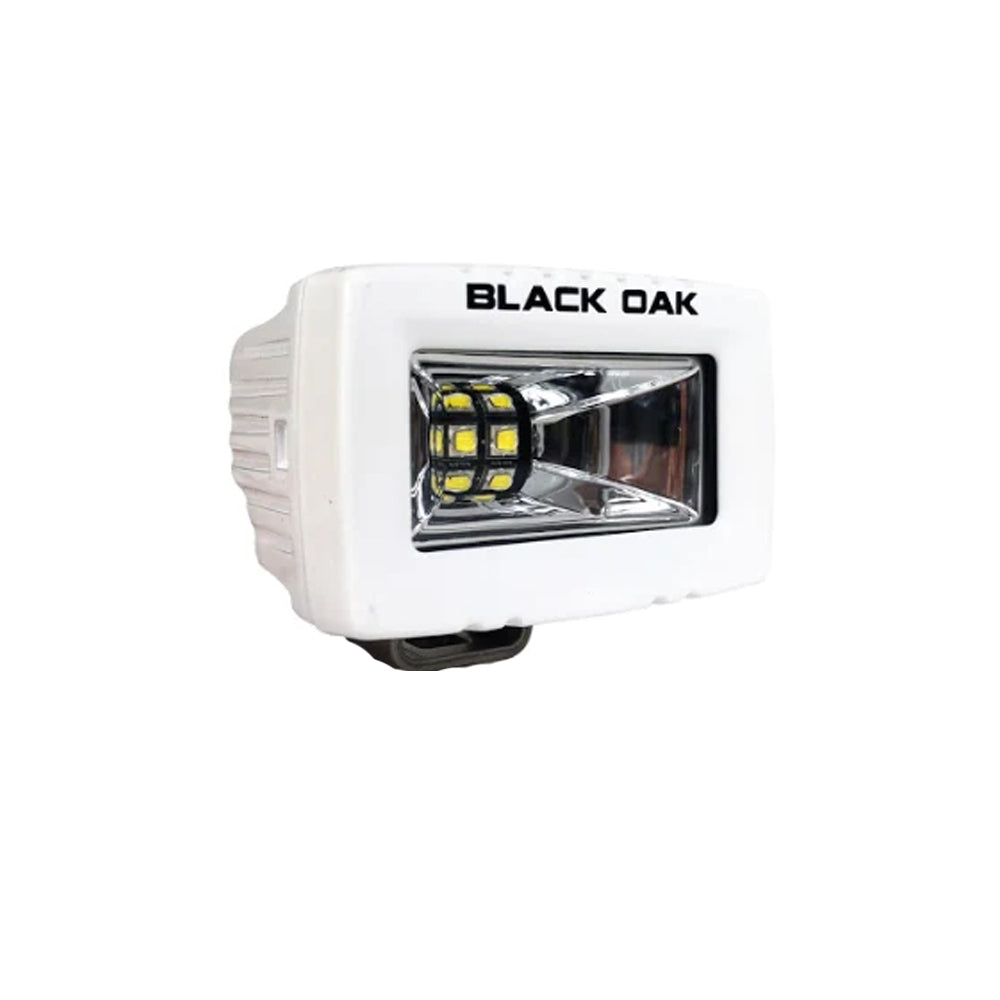 Black Oak LED Black Oak 2" Marine Spreader Light - Scene Optics - White Housing - Pro Series 3.0 — marine flood/spreader lights