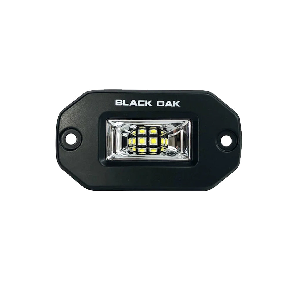 Black Oak LED Black Oak 2" Marine Flush Mount Spreader Light - Black Housing - Pro Series 3.0 — marine flood/spreader lights