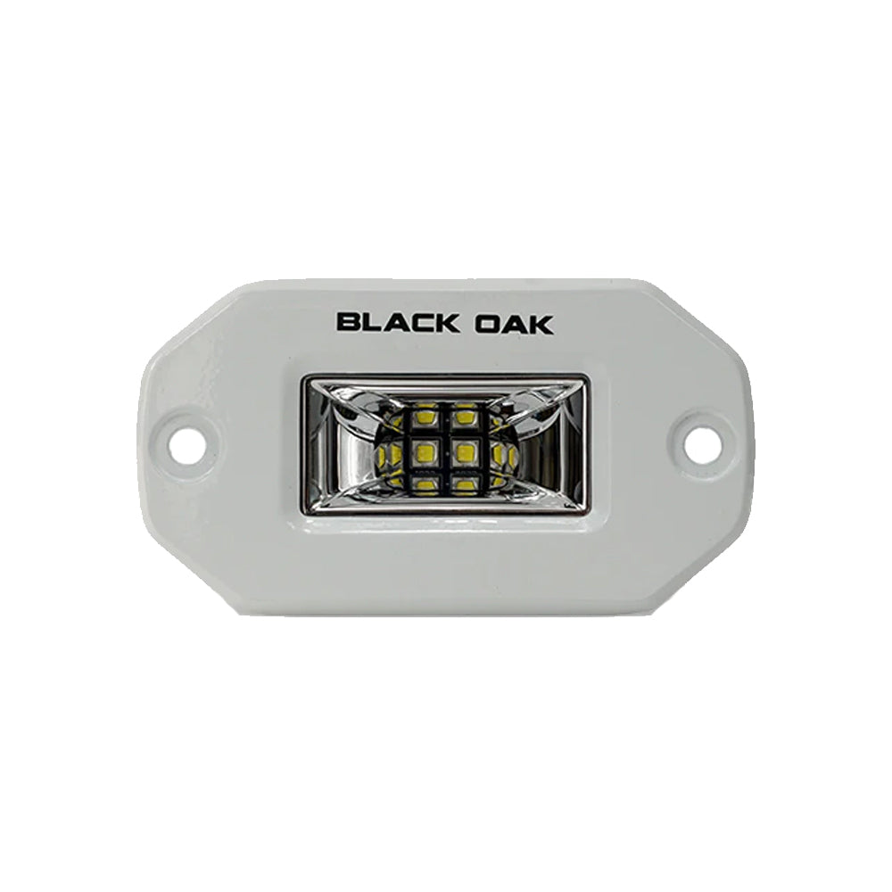Black Oak LED Black Oak 2" Marine Flush Mount Spreader Light - White Housing - Pro Series 3.0 — marine flood/spreader lights