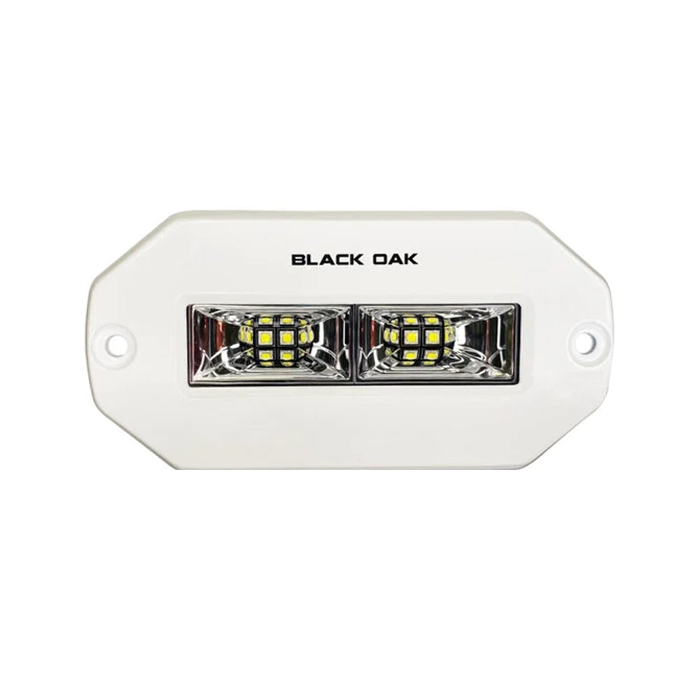 Black Oak LED Black Oak 4" Marine Flush Mount Spreader Light - White Housing - Pro Series 3.0 — marine flood/spreader lights