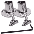 NavPod Feet Pair Kit – Stainless Steel Feet for 1″ Diameter Tubing (Circular Base) — marine display mounts