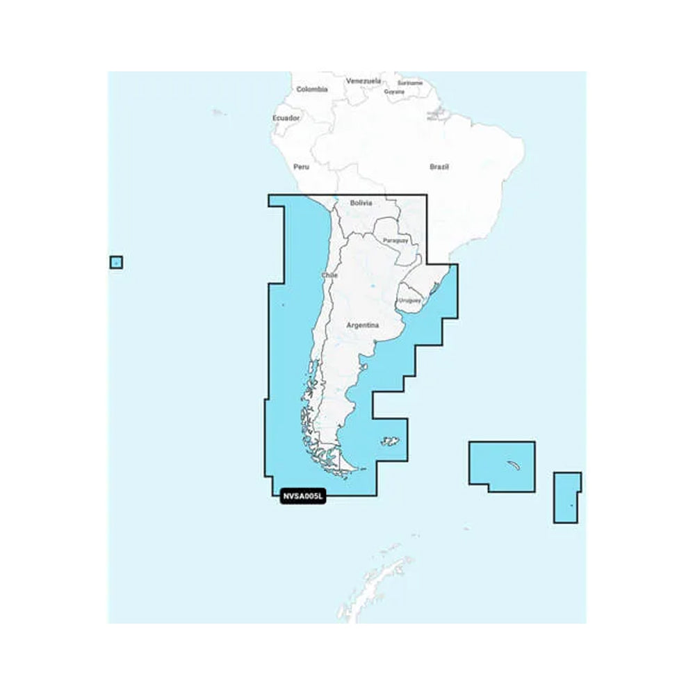 Garmin Navionics Vision+™ NVSA005L - Chile, Argentina & Easter Island - Marine Charts — marine garmin navionics vision+