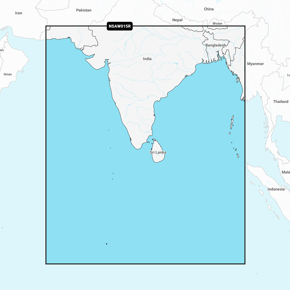 Garmin Navionics+ NSAW015R - Indian Subcontinent - Marine Chart — marine garmin navionics+ foreign