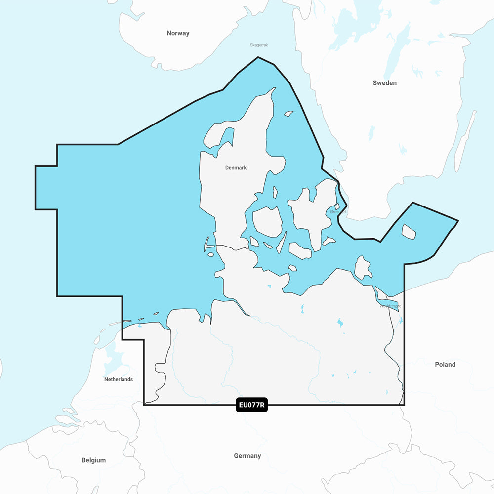 Garmin Navionics+ NSEU077R - Denmark & Germany, North - Marine Chart — marine garmin navionics+ foreign