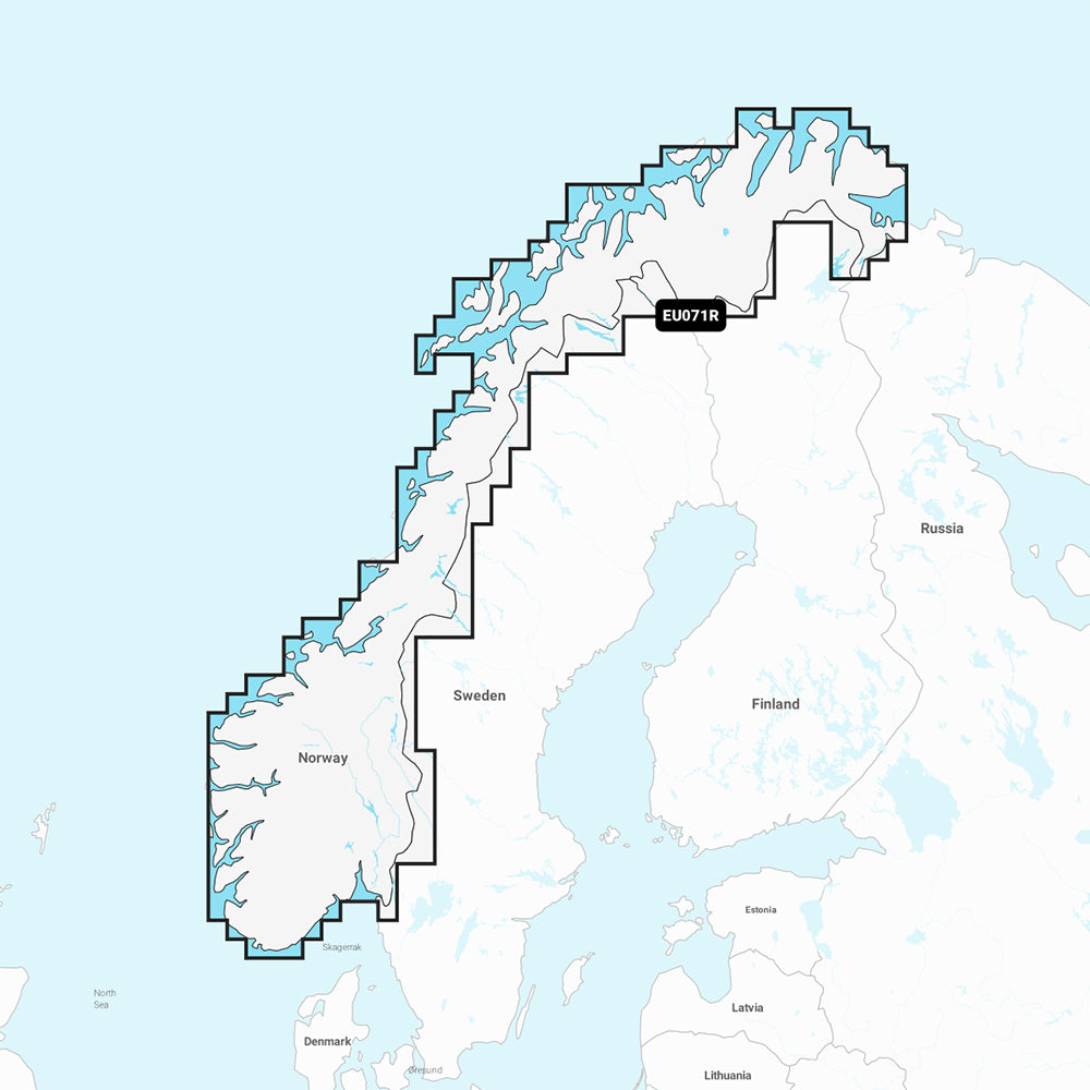 Garmin Navionics+ NSEU071R - Norway Lakes & Rivers - Inland Marine Chart — marine garmin navionics+ foreign