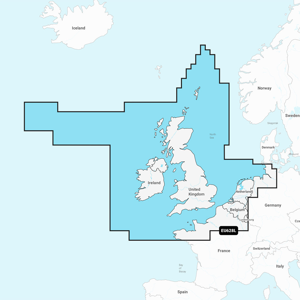 Garmin Navionics+ NSEU628L - U.K., Ireland & Holland - Marine Chart — marine garmin navionics+ foreign