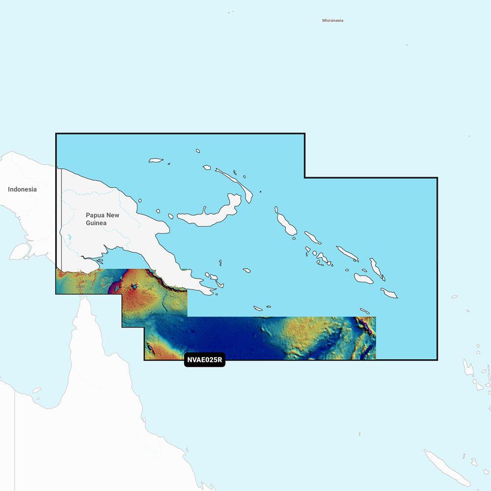 Garmin Navionics Vision+ NVAE025R - Papua New Guinea & Solomon Islands - Marine Chart — marine garmin navionics vision+ - foreign