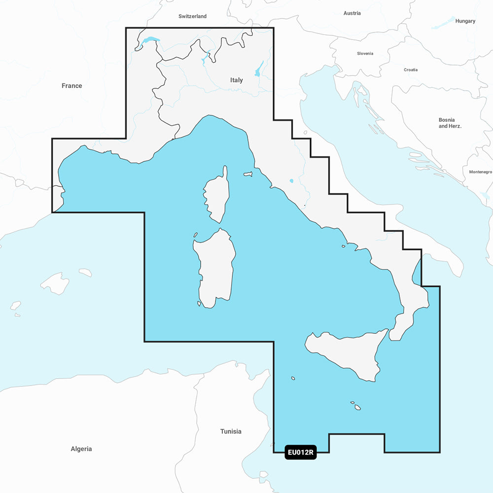Garmin Navionics Vision+ NVEU012R - Mediterranean Sea, Central & West - Marine Chart — marine garmin navionics vision+ - foreign