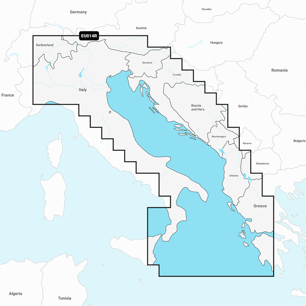Garmin Navionics Vision+ NVEU014R - Italy, Adriatic Sea - Marine Chart — marine garmin navionics vision+ - foreign