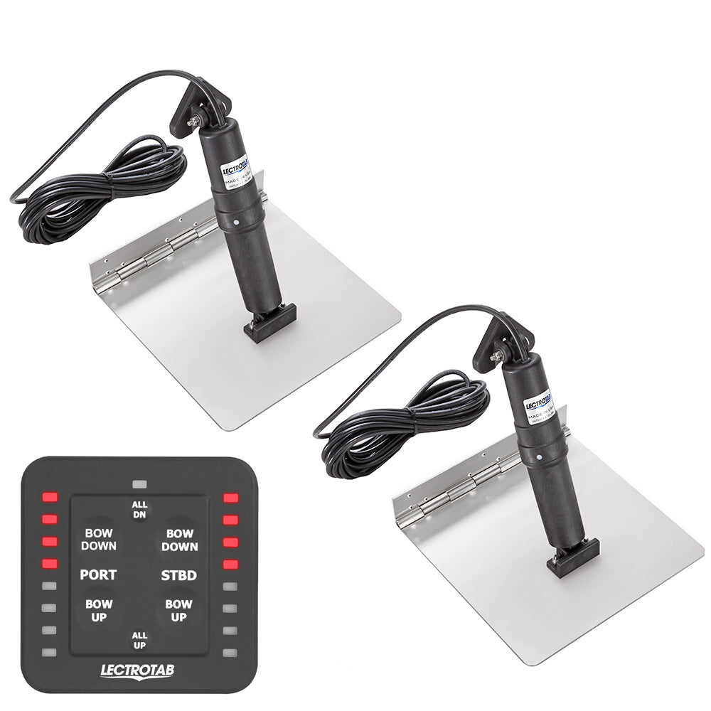 Lectrotab XKA Stainless Steel Trim Tab Kit w/One-Touch Control - 9 x 9 — marine trim tabs