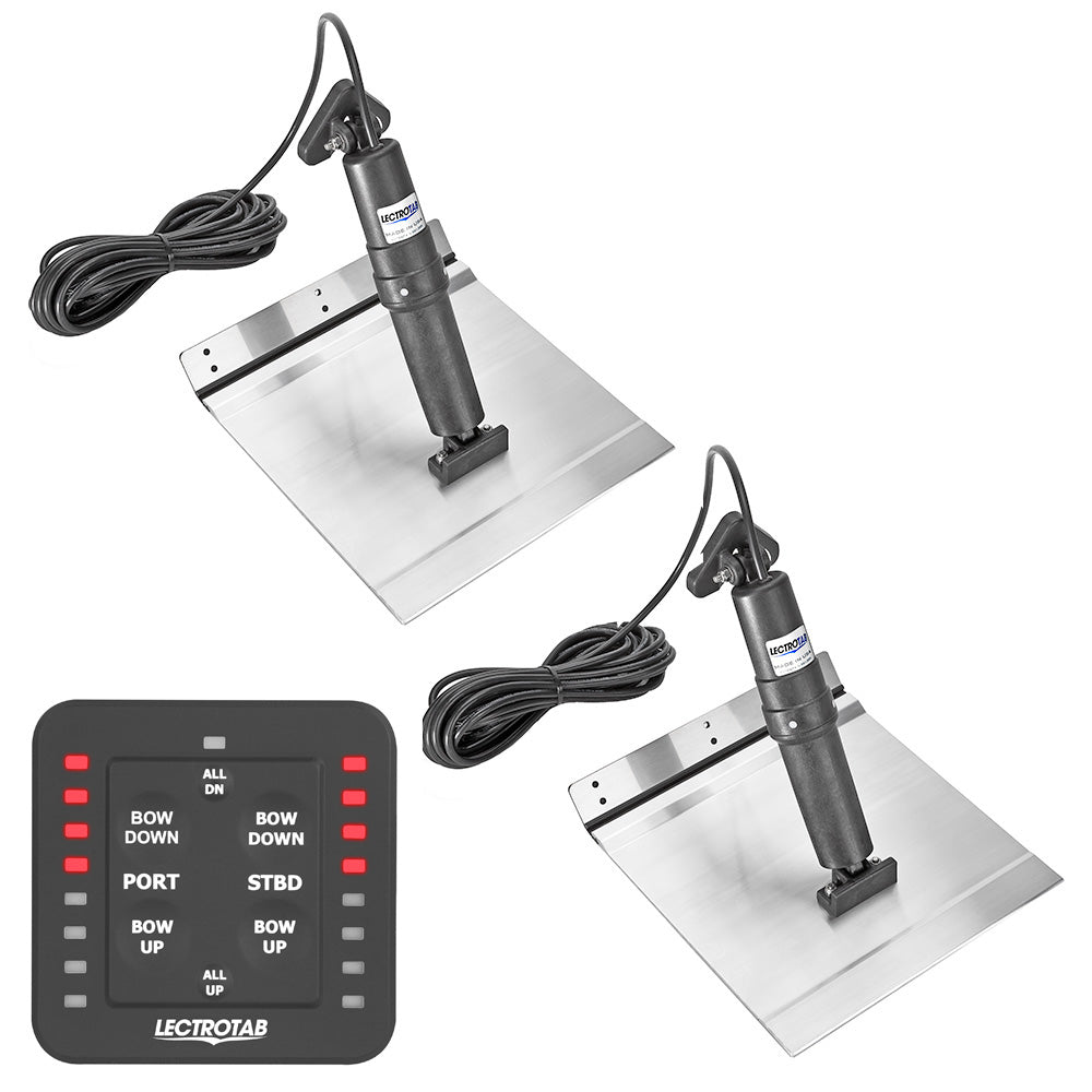 Lectrotab XKA Aluminum Alloy Trim Tab Kit w/One-Touch Control - 12 x 12 — marine trim tabs