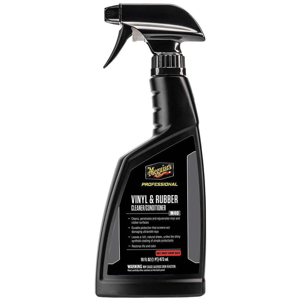 Meguiar's M40 Mirror Glaze Vinyl & Rubber Cleaner & Conditioner - 16oz — marine cleaning