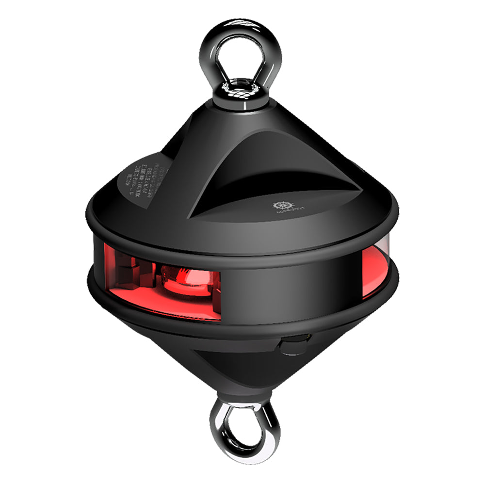 Lopolight Series 200-014 - Hoist Light - 2NM - Red - Black Housing — marine navigation lights